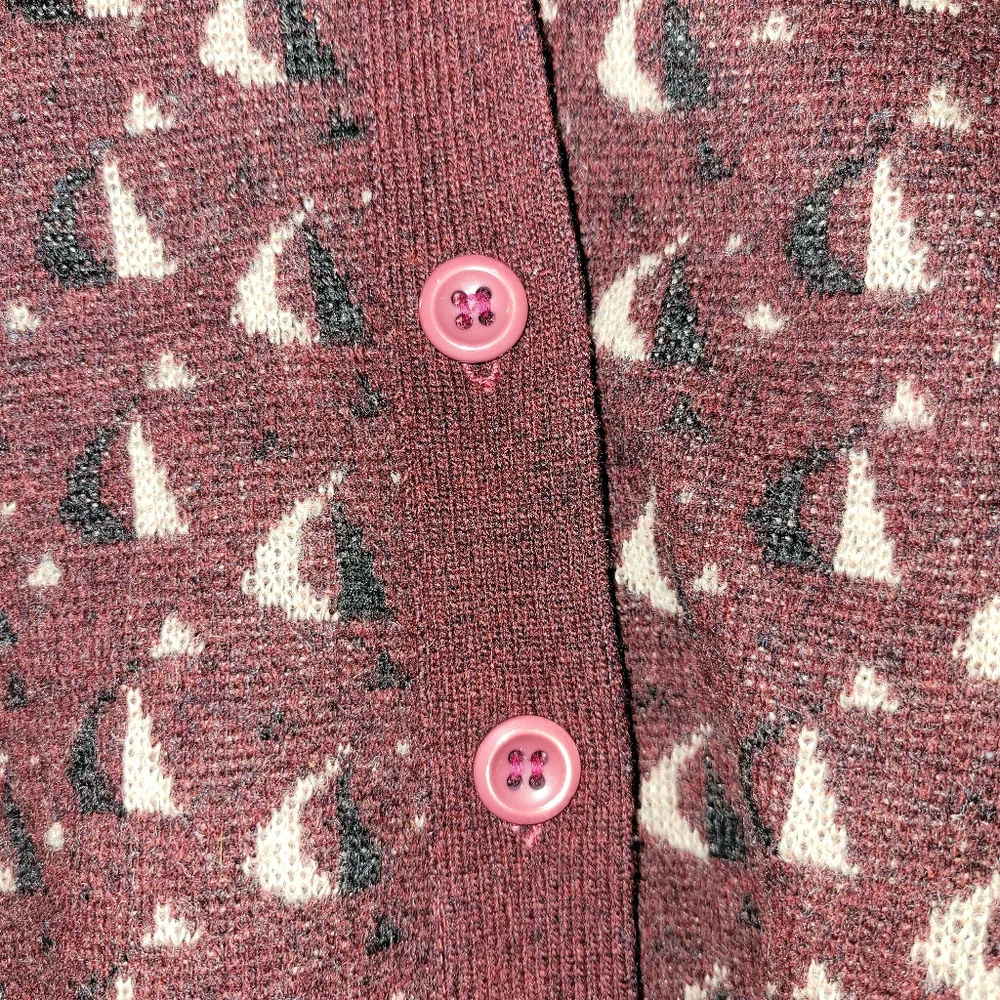 Vintage Wool Sailboat Cardigan - Picture 3 of 8